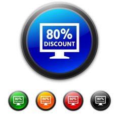 Computer Monitor icon on round buttons - ShinedSeries N41