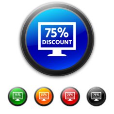 Computer Monitor icon on round buttons - ShinedSeries N42