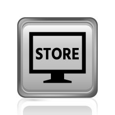 Computer Monitor icon on a square button - SteelSeries N30
