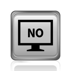 Computer Monitor icon on a square button - SteelSeries N38