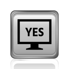 Computer Monitor icon on a square button - SteelSeries N39
