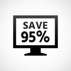 Computer Monitor icon on a white background - ShadeSeries N16