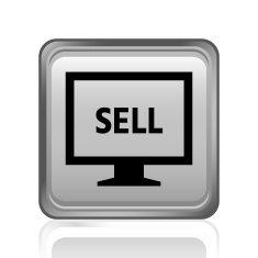 Computer Monitor icon on a square button - SteelSeries N50