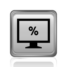 Computer Monitor icon on a square button - SteelSeries N67