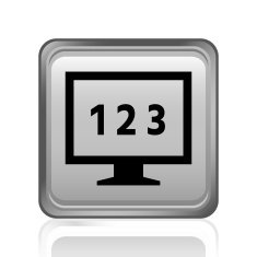 Computer Monitor icon on a square button - SteelSeries N69