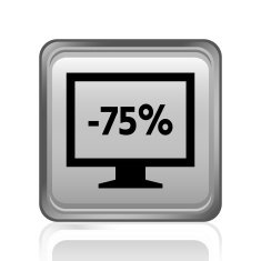 Computer Monitor icon on a square button - SteelSeries N76