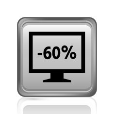 Computer Monitor icon on a square button - SteelSeries N79