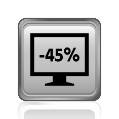 Computer Monitor icon on a square button - SteelSeries N82
