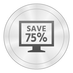 Computer Monitor icon on a round button - SharpSeries N55