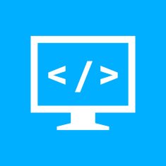 Computer Monitor icon on a blue background - SmoothSeries N103