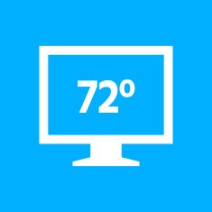 Computer Monitor icon on a blue background - SmoothSeries N104