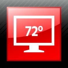 Computer Monitor icon on a square button - SleekSeries N90