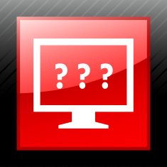 Computer Monitor icon on a square button - SleekSeries N93