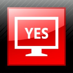 Computer Monitor icon on a square button - SleekSeries N95