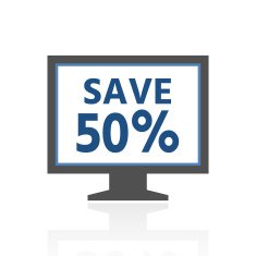 Computer Monitor icon on a white background - RoyalSeries N11