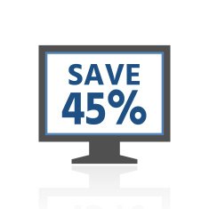 Computer Monitor icon on a white background - RoyalSeries N12