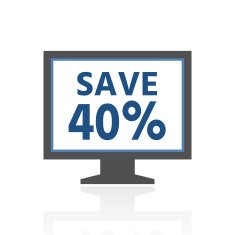 Computer Monitor icon on a white background - RoyalSeries N13