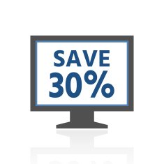 Computer Monitor icon on a white background - RoyalSeries N15