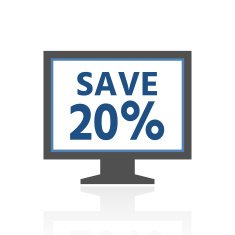 Computer Monitor icon on a white background - RoyalSeries N17