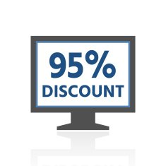 Computer Monitor icon on a white background - RoyalSeries N22