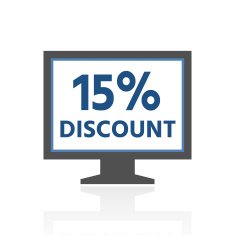 Computer Monitor icon on a white background - RoyalSeries N38