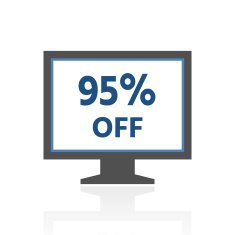 Computer Monitor icon on a white background - RoyalSeries N41
