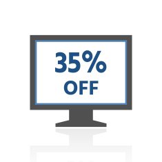 Computer Monitor icon on a white background - RoyalSeries N47