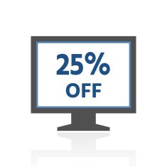 Computer Monitor icon on a white background - RoyalSeries N48