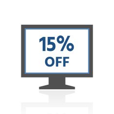 Computer Monitor icon on a white background - RoyalSeries N49