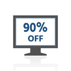 Computer Monitor icon on a white background - RoyalSeries N52