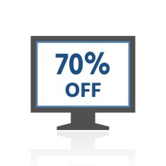 Computer Monitor icon on a white background - RoyalSeries N54