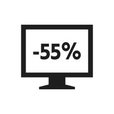 Computer Monitor icon on a white background - SingleSeries N135