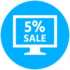 Computer Monitor icon on a round button - RoundSeries N16