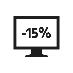 Computer Monitor icon on a white background - SingleSeries N143