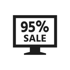 Computer Monitor icon on a white background - SingleSeries N147