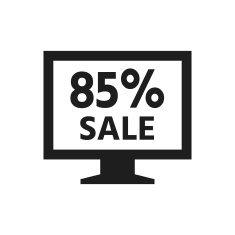 Computer Monitor icon on a white background - SingleSeries N149
