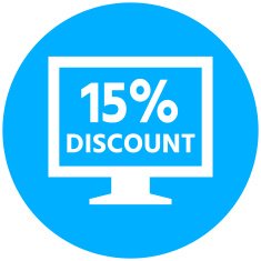 Computer Monitor icon on a round button - RoundSeries N54