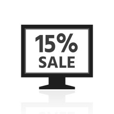Computer Monitor icon on a white background - PrimeSeries N15