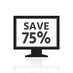 Computer Monitor icon on a white background - PrimeSeries N23
