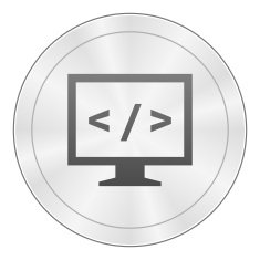Computer Monitor icon on a round button - SharpSeries N88