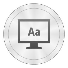 Computer Monitor icon on a round button - SharpSeries N95