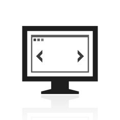 Computer Monitor icon on a white background - PrimeSeries N82