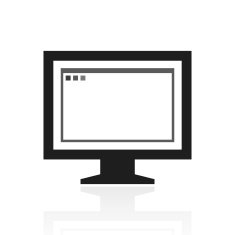 Computer Monitor icon on a white background - PrimeSeries N98