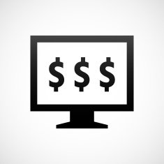 Computer Monitor icon on a white background - ShadeSeries N137