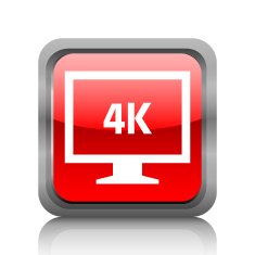 Computer Monitor icon on a square button - RubyRedSeries N92