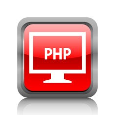 Computer Monitor icon on a square button - RubyRedSeries N103