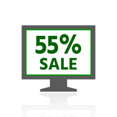 Computer Monitor icon on a white background - FreshSeries N6
