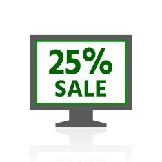 Computer Monitor icon on a white background - FreshSeries N12