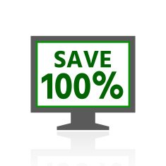 Computer Monitor icon on a white background - FreshSeries N17