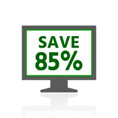 Computer Monitor icon on a white background - FreshSeries N20